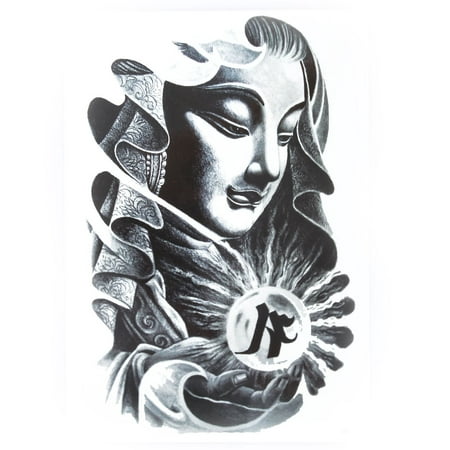 Body Art Bodhisattva Pattern Removable Decoration Sticker Decal Temporary