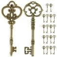 thumbnail image 1 of Large Skeleton Keys 8pcs Antique Bronze Keys Rustic Key Pendant Vintage Key Charms Set DIY Handmade Craft Accessories, 1 of 10