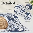 thumbnail image 3 of Navy Blue Monstera Deliciosa Throw Pillow Cover 20 x 30 Inch Decorative Pillow Cover Tropical Summer Botanical Lumbar Pillowcase Seasonal Rectangle Cushion Case for Couch Sofa Bed Living Room, 3 of 9