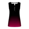 thumbnail image 5 of Wycnly Tank Top for Women Sleeveless Tops for Women Lightweight Comfy Slim Button up Henley Shirts Tunic Trendy Gradient Print Sleeveless Tee Shirts Girls Sleeveless Shirt, 5 of 7