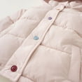 thumbnail image 6 of XXWXYD Toddler Girls Winter Puffer Jacket Zip Up Hooded Windproof Down Coat Warm Solid Padded Pocket Outerwear Kids Jacket, 6 of 9