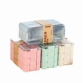 thumbnail image 6 of Pink Eco-Friendly Wheat Fiber Divided Lunch Box, Clear Lid Reusable Stackable Food Storage Container for Travel Camping Daily Lunch Packing, 6 of 6