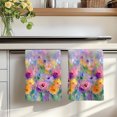 thumbnail image 7 of Pink Floral Kitchen Towels Set of 1, Modern Oil Painting Farmhouse Art Absorbent Dish Towels for Kitchen, Microfiber Hand Towel, Quick Drying Tea Towel for Cleaning Decorative Dishcloths, 7 of 7