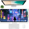 thumbnail image 2 of Tokyo Street Cute Large Gaming Mouse Pad, Purple Blue Anime City XXL, 35.4L x 15.7W inches, Fabric, Polyvinyl Chloride, Office Products, 2 of 7
