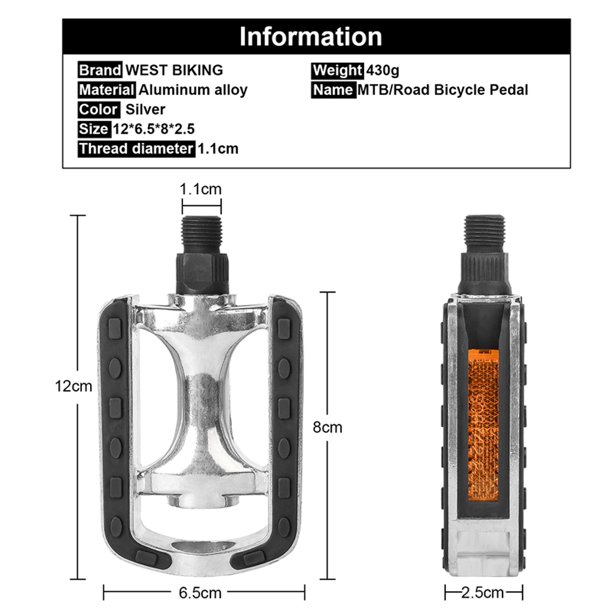 Ultralight Bike Pedals slip Aluminum Alloy Cycling Pedals 11mm