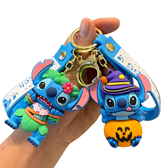 2 Pack Cartoon Stitch Keychains For Girls Boys, Cute Pendant Keychains Accessories, Key ring Purse Backpack, Key Accessories Wristlet