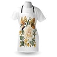 thumbnail image 3 of Rose Apron Romantic Floral Arrangement Bridal Bouquet Corsage Spring Wedding Theme, Unisex Kitchen Bib Apron with Adjustable Neck for Cooking Baking Gardening, Pale Orange Cream Green, by Ambesonne, 3 of 3