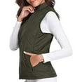 thumbnail image 4 of Hvyesh Women's Puffer Gilet Sleeveless Jacket Winter Warm Vests V Neck Full Zipper Jackets with Pocket Quilted Waistcoat Winter Slim Fit Vest for Ladies, 4 of 7
