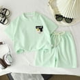 thumbnail image 2 of Nwiuh Boys Pajamas 100% Cotton Toddler 2 Piece Short Sleeve Pjs Kids Summer Sleepwear Clothes Set (110, Green), 2 of 5