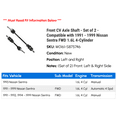 thumbnail image 2 of Front CV Axle Shaft - Set of 2 - Compatible with 1991 - 1999 Nissan Sentra FWD 1.6L 4-Cylinder 1992 1993 1994 1995 1996 1997 1998, 2 of 2