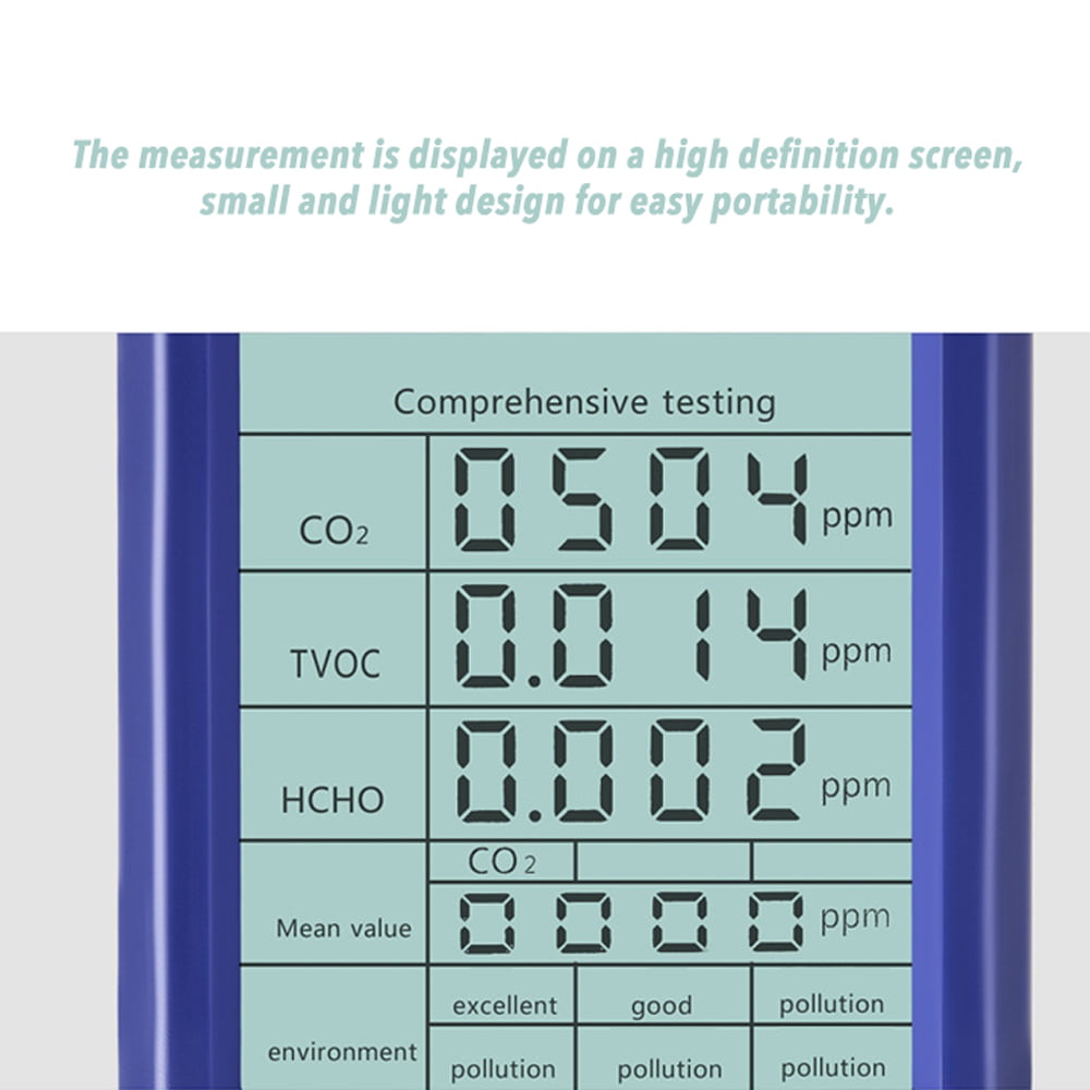 Carbon Dioxide Detector CO2 Meter Gas Analyzer Protable Air Quality Tester 
