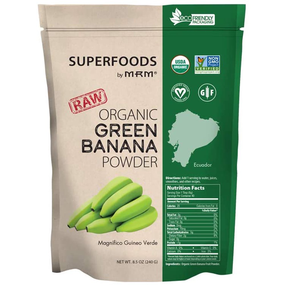 MRM Raw Organic Green Banana Powder, 8.5 oz (240 g)