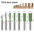 thumbnail image 2 of 7Pcs 3mm 4mm 5mm 6mm 8mm 10mm 12mm 6mm Shank Straight Router Bit, Straight Router Bit, for Wood Tungsten Carbide Woodworking Tool, Single Double Flute Straight Router Woodworking, 2 of 5