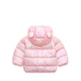 thumbnail image 4 of Fesfesfes Toddler Kids Jacket Baby Boys Girls Puffer Jacket Cute Solid Color Colorful Windproof Padded Jacket Hooded Bomber Coat Clearance, 4 of 8
