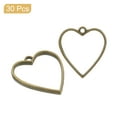 thumbnail image 3 of Uxcell Open Back Bezel Pendants, 30Pack Heart Hollow Frame Charm Geometric Blank Trays for Resin (Bronze), 3 of 6