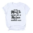 thumbnail image 2 of LoyisViDion Womans Shirts Clearance Women T Shirt Cotton Casual Funny Tee for Lady Yong Girl White 12(XXL), 2 of 5