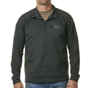 Realtree Men's 1/4 Zip Hunting Pullover- Black, New