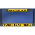thumbnail image 1 of Your Text Here Yellow Background Black License Plate Frame, 1 of 1