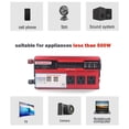 thumbnail image 4 of 500W DC To AC Car Inverter Sine Wave Power Inverter Modified 3 AC110V US Sockets 4 USB Ports  LCD Display Modified, 4 of 8