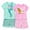 AB# Mermaid & Bunny, variant on Rimyaw Toddler Girls Mermaid Pajama Set, 2-Piece Cotton Sleepwear, Short Sleeve Tee and Shorts, Soft Summer PJs, Sizes 3T