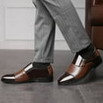 thumbnail image 2 of Men's Dress Oxford Shoes Fashion Summer And Autumn Men Leather Shoes Pointed Toe Low Heel Zipper Hollow Breathable, 2 of 9