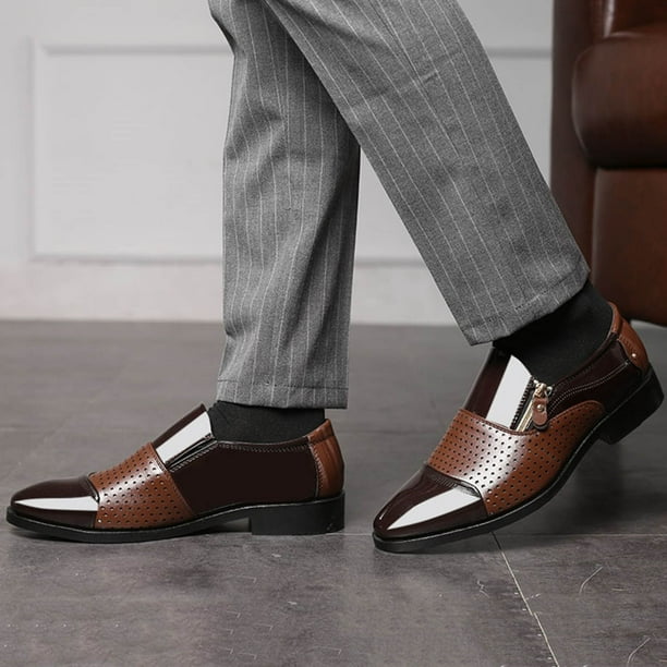 Leather slip on dress shoes sale