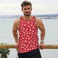 thumbnail image 6 of Gukieu Hohoho3 Print Men's Quick Dry Fitness Vest, Round Neck Sleeveless Fitness Bodybuilding Top-Small, 6 of 7