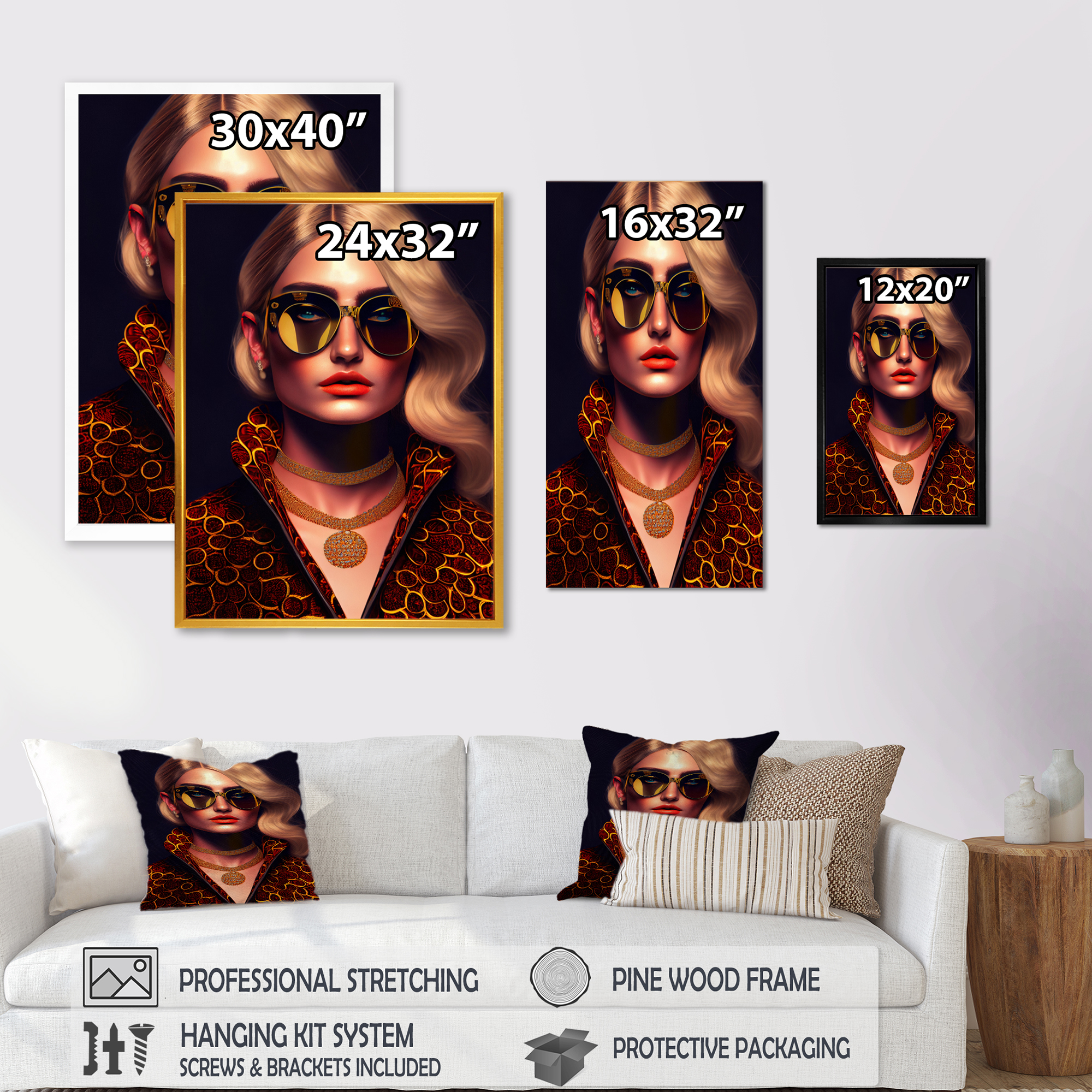 Designart Fashion Woman II Canvas Wall Art