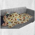 thumbnail image 6 of Hedgehog Soft Flannel Fleece Blanket, Cartoon Style Woodland Animal in Various Activities on Colorful Dotted Background, Cozy Plush for Indoor and Outdoor Use, 50" x 70", Multicolor, by Ambesonne, 6 of 6