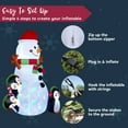 thumbnail image 4 of Joyfy 6 ft Christmas Inflatables Snowman Outdoor Decorations,Christmas Snowman Penguin Blow Ups Yard with Built-in LEDs for Holiday Party Garden Lawn Decor, 4 of 8