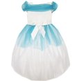 thumbnail image 3 of Flower Girl Dress Princess Rose Mesh Sequin Party Blue 12, 3 of 4