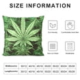 thumbnail image 5 of Autua Marijuana Leaf Graphic Decorative Cushion Throw Pillow Cover for Home Couch Living Room Bed Sofa - Durable Material, Multipurpose Use, Exquisite Craft - 1PC 20x20in, 5 of 5