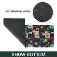 thumbnail image 5 of Game Controller Black Pattern Anti Fatigue Kitchen Rugs Set Of 2, Non Slip Washable Decorative Floor Mats for Kitchen Sink Laundry, 17"x30" and 17"x47", 5 of 5