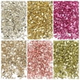 thumbnail image 1 of 6 Colors Crushed Glass Chips, 1-3mm Irregular Glitter 33g Gold Color Series, 1 of 6