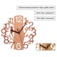 thumbnail image 5 of Reloj de pared de madera de 8,7 pulgadas de diámetro, blanco, de doble capa, ultra silencioso., 5 of 11