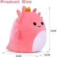 thumbnail image 2 of Juguete de peluche de animal relleno, juguete de almohada de peluche lindo y suave de 20 cm, juguete de peluche lindo coleccionable para cumpleaños de niños, Navidad (rosa) JFHHH pequeña, 2 of 5