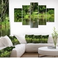 thumbnail image 1 of Bushes and Trees in River Bank - Impression sur Toile Paysage, 1 of 3