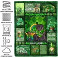 St Patricks Day Nutrition Facts Blanket Personalized Pug Throw Blanket