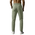 thumbnail image 3 of Domuza Hiking Pants for Men Lightweight Sweatpants, Outdoor Fishing Pants Water Resistant with Zipper Pockets Khaki 3XL, 3 of 3