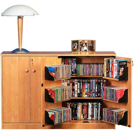 Oak TV Stand with Double Locking Cabinet, for TVs up to 42" - Walmart.com