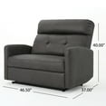 thumbnail image 5 of GDF Studio Alma Contemporary Upholstered Loveseat Recliner, Slate Microfiber, 5 of 13