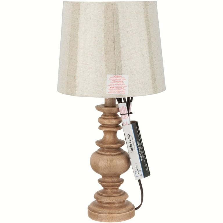 Mainstays washed wood 2025 table lamp