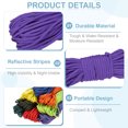 thumbnail image 3 of Uxcell Corde Paracorde Réfléchissante, Corde Paracorde Fluorescente pour Camping Randonnée Pêche Violet 98 Pieds, 3 of 7