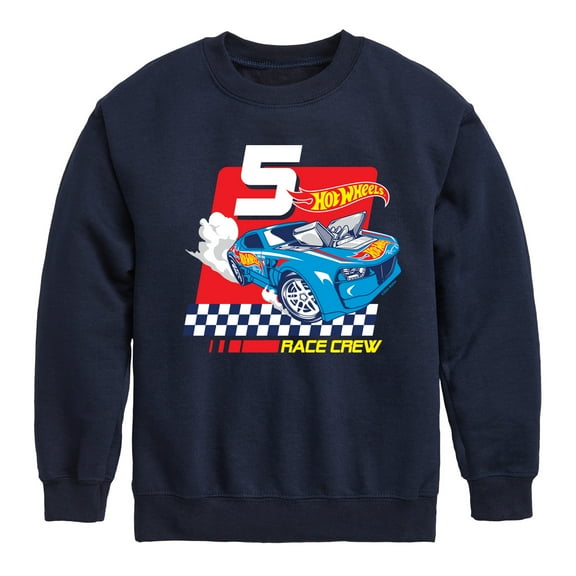Hot Wheels - Race Crew 5 Yrs - Toddler And Youth Crewneck Fleece Sweatshirt