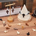 thumbnail image 4 of 100Pcs Cross Charms Bulk Wood Cross Beads Natural Wooden Cross Bead Charm Mini Small Black White Pocket Crosses Rosary Crucifix Easter Holiday Charms, 4 of 5