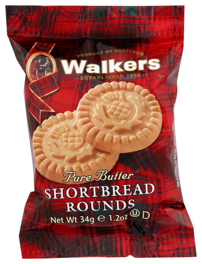 Walkers Shortbread Rounds, Pure Butter Cookies, 34 Gr