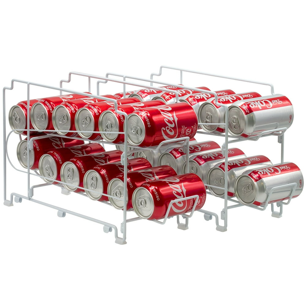 Stackable Soda Can Rack (24 Cans) White