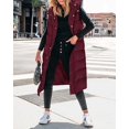 thumbnail image 4 of FreshPretty Long Puffer Vest Women Quilted Hooded Button Down Zip Up Sleeveless Vests Outerwear Padded Jacket Fall Winter Coat, 4 of 6