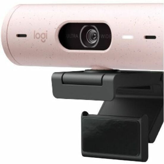Logitech Brio 500 Full HD Webcam with Auto Light Correction,Show Mode, Dual Noise Reduction Mics, Webcam Privacy Cover, Works with Microsoft Teams, Google Meet, Zoom, USB-C Cable - Rose