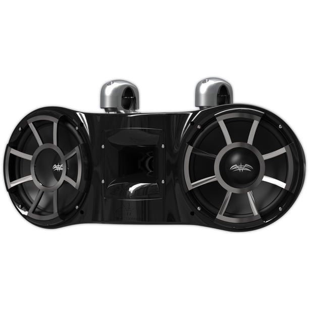 Doble Bocinas de Torre Marina Wet Sounds REV 410 B-FC SA V2 800 Watts 10 Pulgadas Color Negro Wet Sounds REV410BFCSAV2